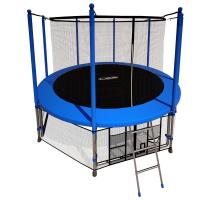 Батут i-JUMP 14ft 4,27м с нижней сетью и лестницей (blue)